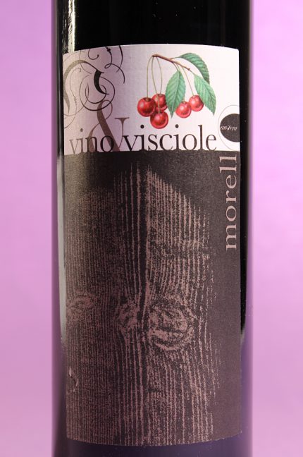 Etichetta del Vino e Visciole: vino aromatizzato alle visciole di Morello Austera