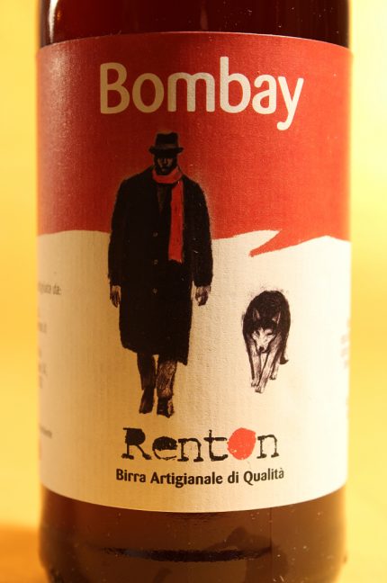 Etichetta della birra Bombay da 33 cl del birrificio RentOn di Fano