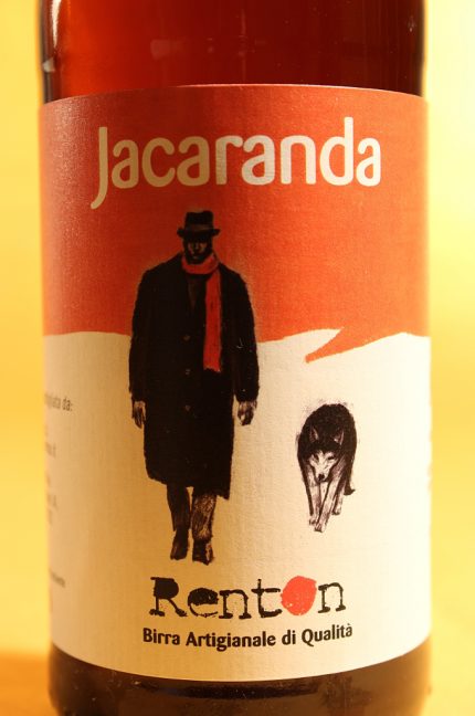 Etichetta della birra Jacaranda da 33 cl del birrificio RentOn di Fano