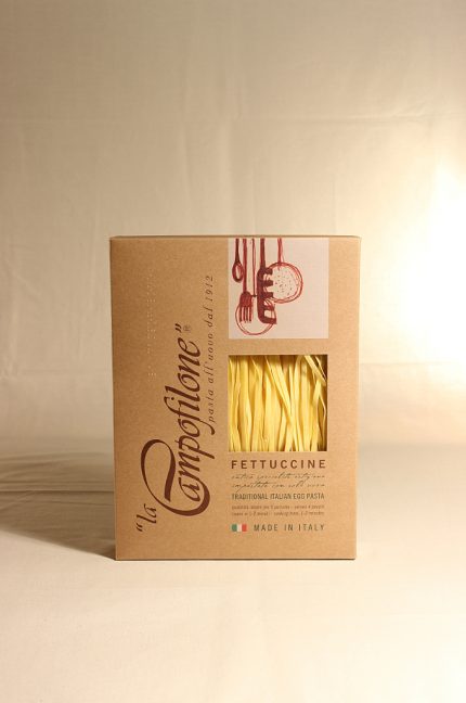Fettuccine in confezione da 250 grammi prodotte dall'azienda La Campofilone
