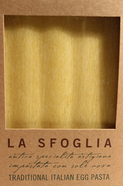 Immagine di dettaglio della Sfoglia elite in confezione da 250 grammi prodotta dall'azienda La Campofilone