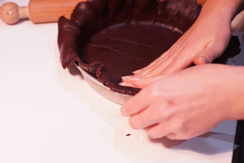 Stesura pasta frolla al cioccolato Mencarelli