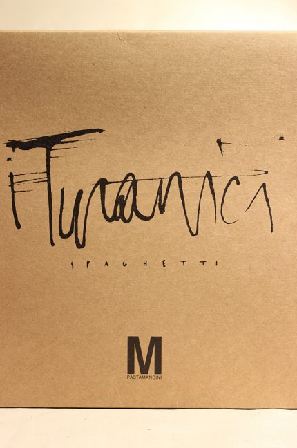 Etichetta de I Turanici spaghetti bio in confezione da 2kg - Pasta Mancini