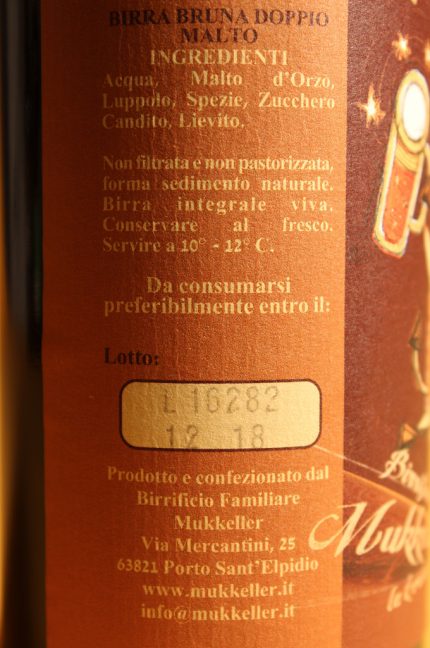 Etichetta posteriore della birra Mukkamannara da 33cl del birrificio Mukkeller